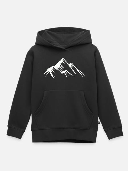 berge - Kinder Premium Organic Hoodie - Schwarz