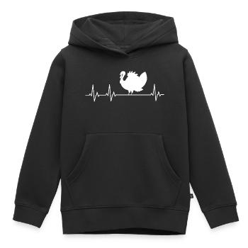 Turkey - Turkey - Thanksgiving - Kids Premium Organic Hoodie - black - Front - AI Model Kid Male (0cm)