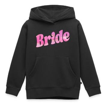 Bride Wedding - Kids Premium Organic Hoodie - black - Front - AI Model Kid Male (0cm)