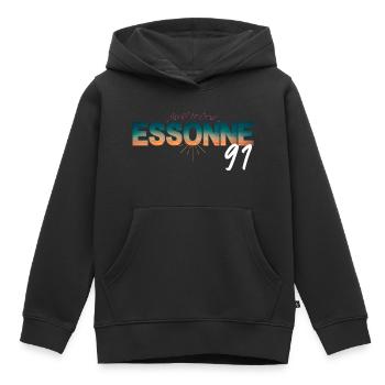 Essonne 91 - Kinder Premium Organic Hoodie - Schwarz - Vorne - AI Model Kid Male (0cm)