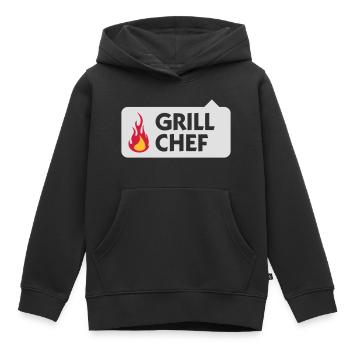 Je suis le chef Grill! - Sweat Premium à capuche enfant bio - noir - Devant - AI Model Kid Male (0cm)