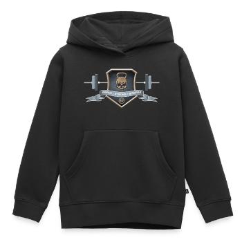 Logo Braves Strong Badass - Kinder Premium Organic Hoodie - Schwarz - Vorne - AI Model Kid Male (0cm)