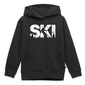 Ski - Kinder Premium Organic Hoodie - Schwarz - Vorne - AI Model Kid Male (0cm)