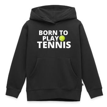 tennis / tennis / tennis players / tennis games - Kids Premium Organic Hoodie - black - Front - AI Model Kid Male (0cm)