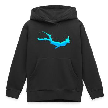 Apnoetauchen Freitaucher Tauchen Taucher Geschenk - Kinder Premium Organic Hoodie - Schwarz - Vorne - AI Model Kid Male (0cm)