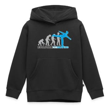 Evolution patinage sur glace, patinage sur glace, patinage sur glace - Sweat Premium à capuche enfant bio - noir - Devant - AI Model Kid Male (0cm)