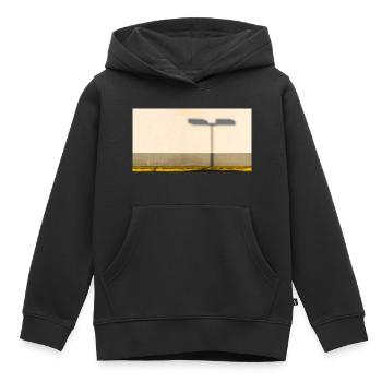 L’ombre du lampadaire sur la façade - Sweat Premium à capuche enfant bio - noir - Devant - AI Model Kid Male (0cm)