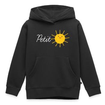 Notre petit rayon de soleil notre favori - Sweat Premium à capuche enfant bio - noir - Devant - AI Model Kid Male (0cm)