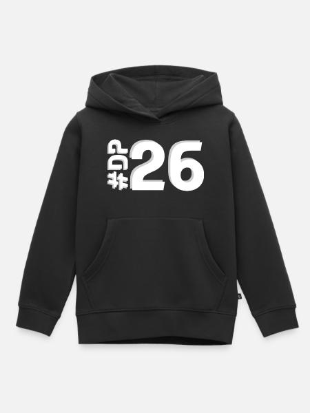 DP26-KARTON - Kinder Premium Organic Hoodie - Schwarz