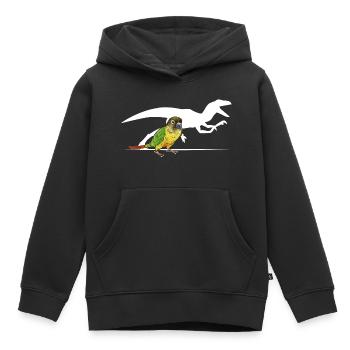 Molina Perruche Perroquet Perruche Oiseau Perruche - Sweat Premium à capuche enfant bio - noir - Devant - AI Model Kid Male (0cm)
