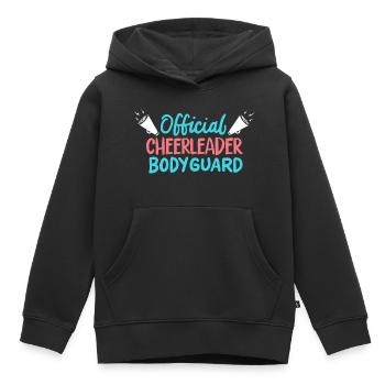 Official Cheerleader Bodyguard - Kinder Premium Organic Hoodie - Schwarz - Vorne - AI Model Kid Male (0cm)