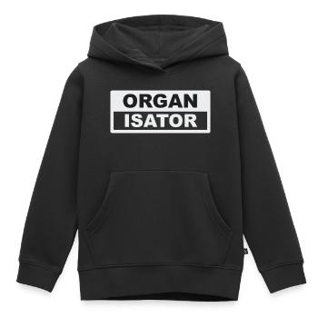 Organisator Typo-Kontrast - Kinder Premium Organic Hoodie - Schwarz - Vorne - AI Model Kid Male (0cm)