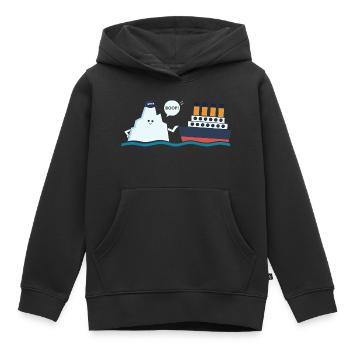 Titanic Comique Titanic et parodie Ic-eberg Boop - Sweat Premium à capuche enfant bio - noir - Devant - AI Model Kid Male (0cm)