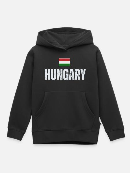Ungarische Flagge, ungarischer Patriot - Kinder Premium Organic Hoodie - Schwarz