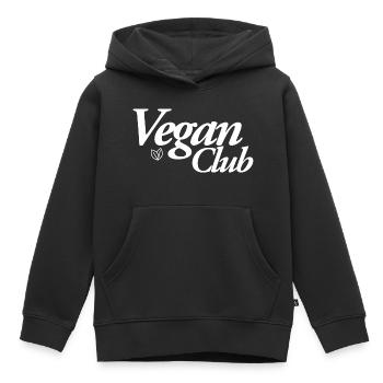 Vegan Club - Kinder Premium Organic Hoodie - Schwarz - Vorne - AI Model Kid Male (0cm)
