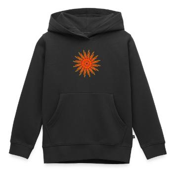 la conception - Sweat Premium à capuche enfant bio - noir - Devant - AI Model Kid Male (0cm)