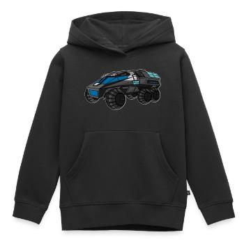 Mars Rover, Space Car, Weltraum Auto - Kinder Premium Organic Hoodie - Schwarz - Vorne - AI Model Kid Male (0cm)