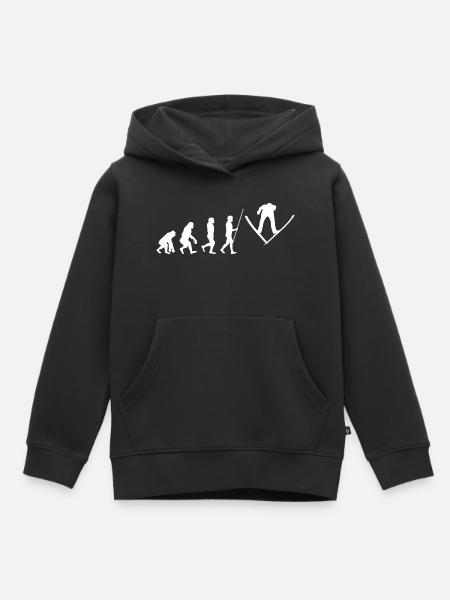 Skispringen - Kinder Premium Organic Hoodie - Schwarz