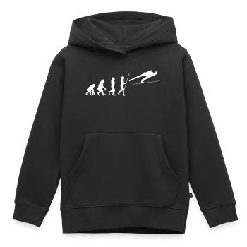 Ski Jumper Evolution - Kids Premium Organic Hoodie - black - Front - AI Model Kid Male (0cm)
