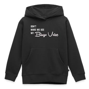 Bingo - Sweat Premium à capuche enfant bio - noir - Devant - AI Model Kid Male (0cm)