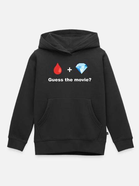 Bluttropfen und Diamant - Kinder Premium Organic Hoodie - Schwarz