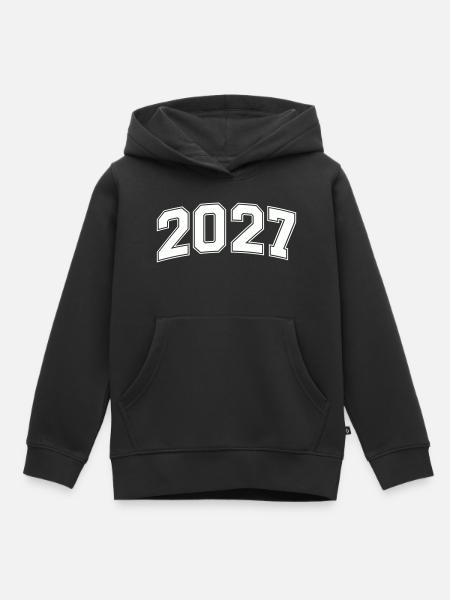2027 Blockzahlen Retro - Kinder Premium Organic Hoodie - Schwarz