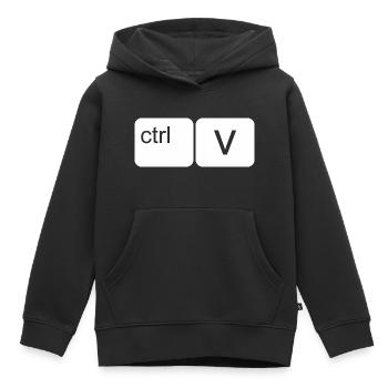 CTRL V SON - Kids Premium Organic Hoodie - black - Front - AI Model Kid Male (0cm)