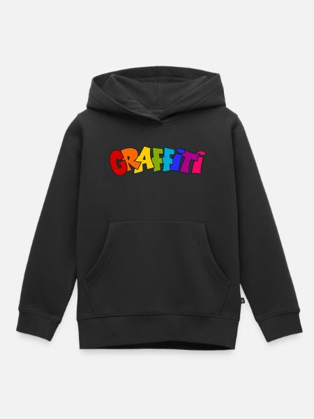 Graffiti - Kinder Premium Organic Hoodie - Schwarz