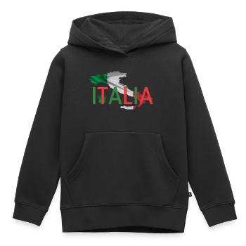 Fanartikel Italien - Kinder Premium Organic Hoodie - Schwarz - Vorne - AI Model Kid Male (0cm)