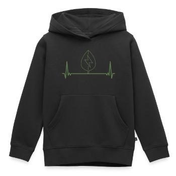 ECG Cadeau Énergies renouvelables - Sweat Premium à capuche enfant bio - noir - Devant - AI Model Kid Male (0cm)
