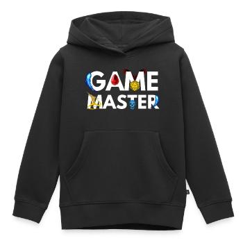 GAME MASTER DRAGONS ADVENTURES RPG - Sweat Premium à capuche enfant bio - noir - Devant - AI Model Kid Male (0cm)