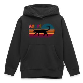 adoptieren ein Haustierhemd Katzenliebhaber T-Shirt adoptieren Katze T-Shirt - Kinder Premium Organic Hoodie - Schwarz - Vorne - AI Model Kid Male (0cm)