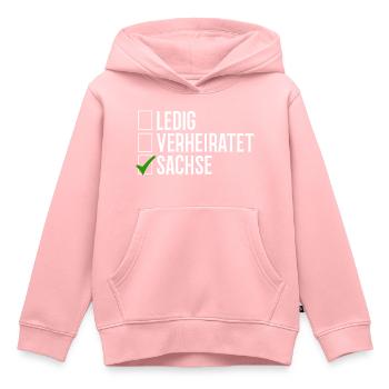 Sachsen Verheiratet Ledig - Kinder Premium Organic Hoodie - Rosa - Vorne - AI Model Kid Female (0cm)
