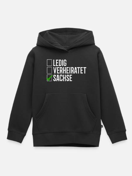 Sachsen Verheiratet Ledig - Kinder Premium Organic Hoodie - Schwarz