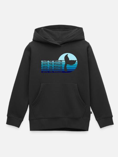 Rettet die Wale - Kinder Premium Organic Hoodie - Schwarz