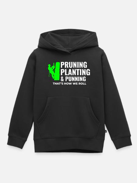 Baumpfleger Baumchirurg Kletterer Klettertrimmer - Kinder Premium Organic Hoodie - Schwarz