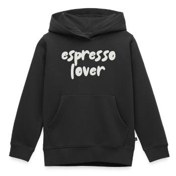 espresso lover - Kinder Premium Organic Hoodie - Schwarz - Vorne - AI Model Kid Male (0cm)