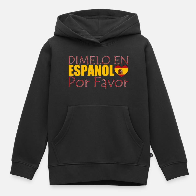 Espagnol Professeur d’espagnol Langue - Sweat Premium à capuche enfant bio - noir
