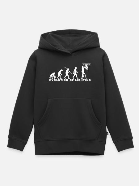 Evolution of Lighting – Veranstaltungstechnik - Kinder Premium Organic Hoodie - Schwarz