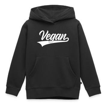 VEGAN VEGANER - Kinder Premium Organic Hoodie - Schwarz - Vorne - AI Model Kid Male (0cm)