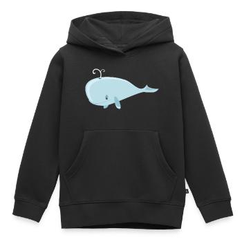 Wal - Kinder Premium Organic Hoodie - Schwarz - Vorne - AI Model Kid Male (0cm)
