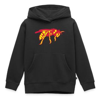 frelon guepe abeille - Sweat Premium à capuche enfant bio - noir - Devant - AI Model Kid Male (0cm)