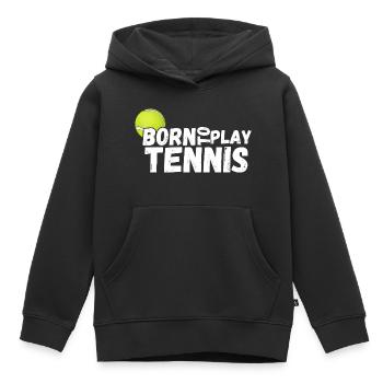 tennis / Tennis / Tennis spieler / Tennis Spielen - Kinder Premium Organic Hoodie - Schwarz - Vorne - AI Model Kid Male (0cm)