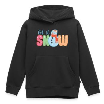 Let It Snow Funny Snowman Winter Christmas Gift - Sweat Premium à capuche enfant bio - noir - Devant - AI Model Kid Male (0cm)