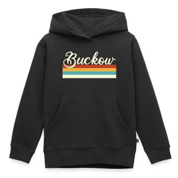 Buckow - Neukölln - Berlin - Retro - Vintage - Kinder Premium Organic Hoodie - Schwarz - Vorne - AI Model Kid Male (0cm)