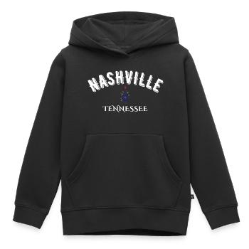 Nashville tennessee - Kids Premium Organic Hoodie - black - Front - AI Model Kid Male (0cm)