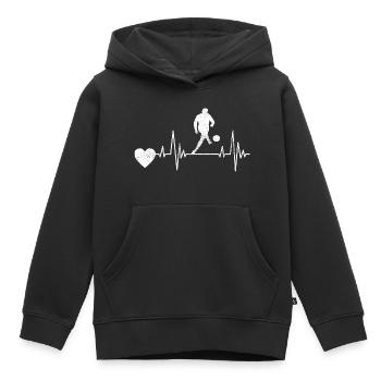 Fußballspieler Fußballmannschaft Fußballdesign - Kinder Premium Organic Hoodie - Schwarz - Vorne - AI Model Kid Male (0cm)