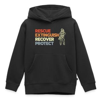 Retten Löschen Bergen Schützen - Kinder Premium Organic Hoodie - Schwarz - Vorne - AI Model Kid Male (0cm)