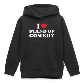 Comedian I Love Stand Up Comedy - Kinder Premium Organic Hoodie - Schwarz - Vorne - AI Model Kid Male (0cm)