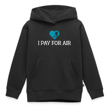 I Pay for air Scuba diving - Kids Premium Organic Hoodie - black - Front - AI Model Kid Male (0cm)